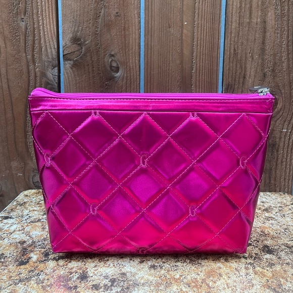 Guess Fuchsia Quilted Cosmetic Bag - Picture 7 of 11